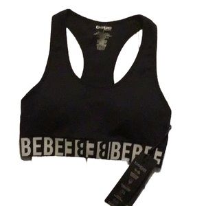 2-Pack Bebe Black Stretch Racerback Sports Bra